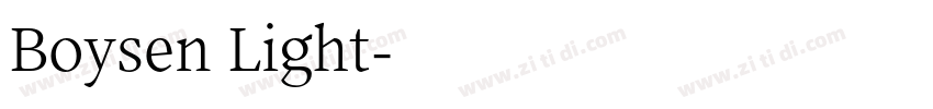 Boysen Light字体转换